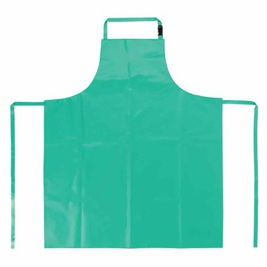Green Chemical Resistant PVC Apron With Ties - Each