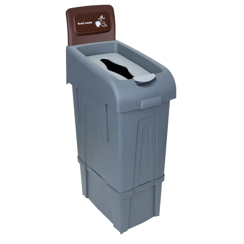 Procycle Grey 80ltr Recycling Bin Brown Food Waste - Each