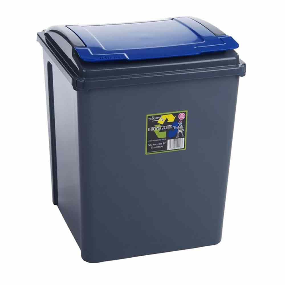 Blue Wham! 50ltr Colour Coded Recycling Bin - Each