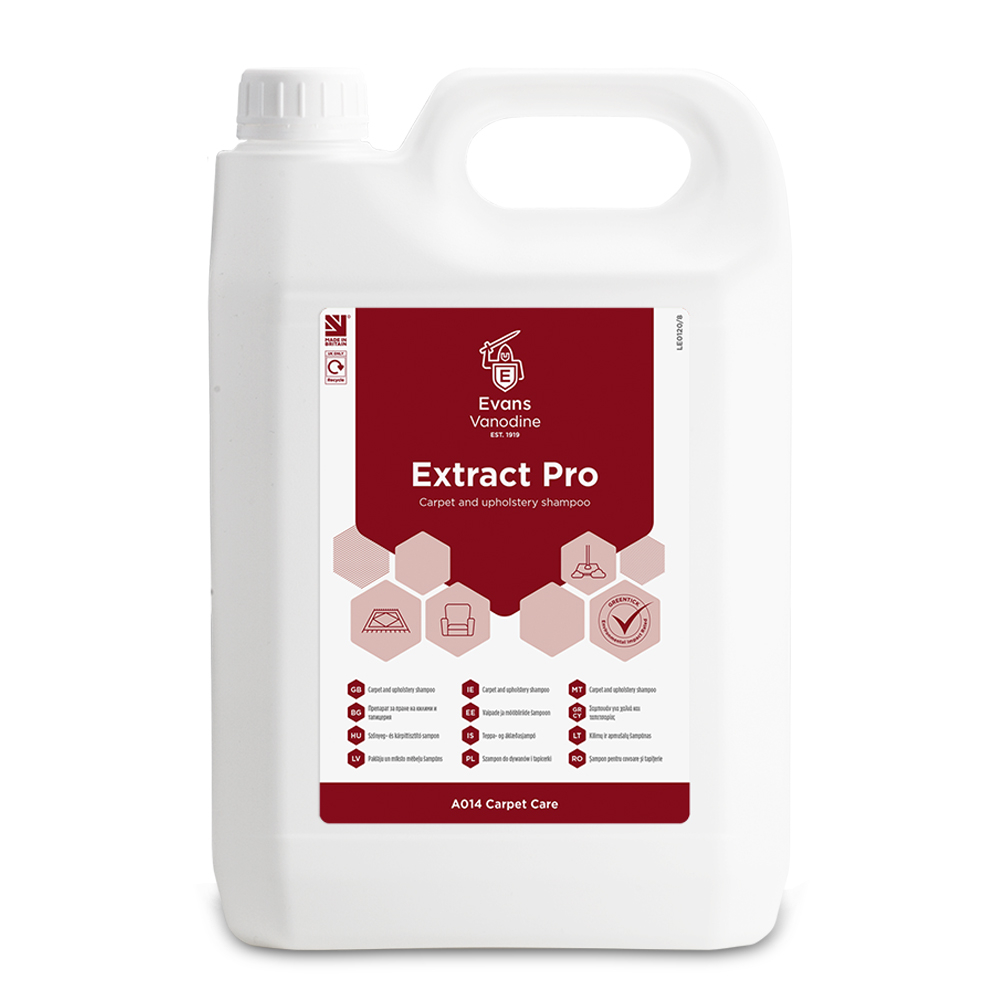 Evans Vanodine Extract Pro Carpet & Upholstery Shampoo - 5ltr