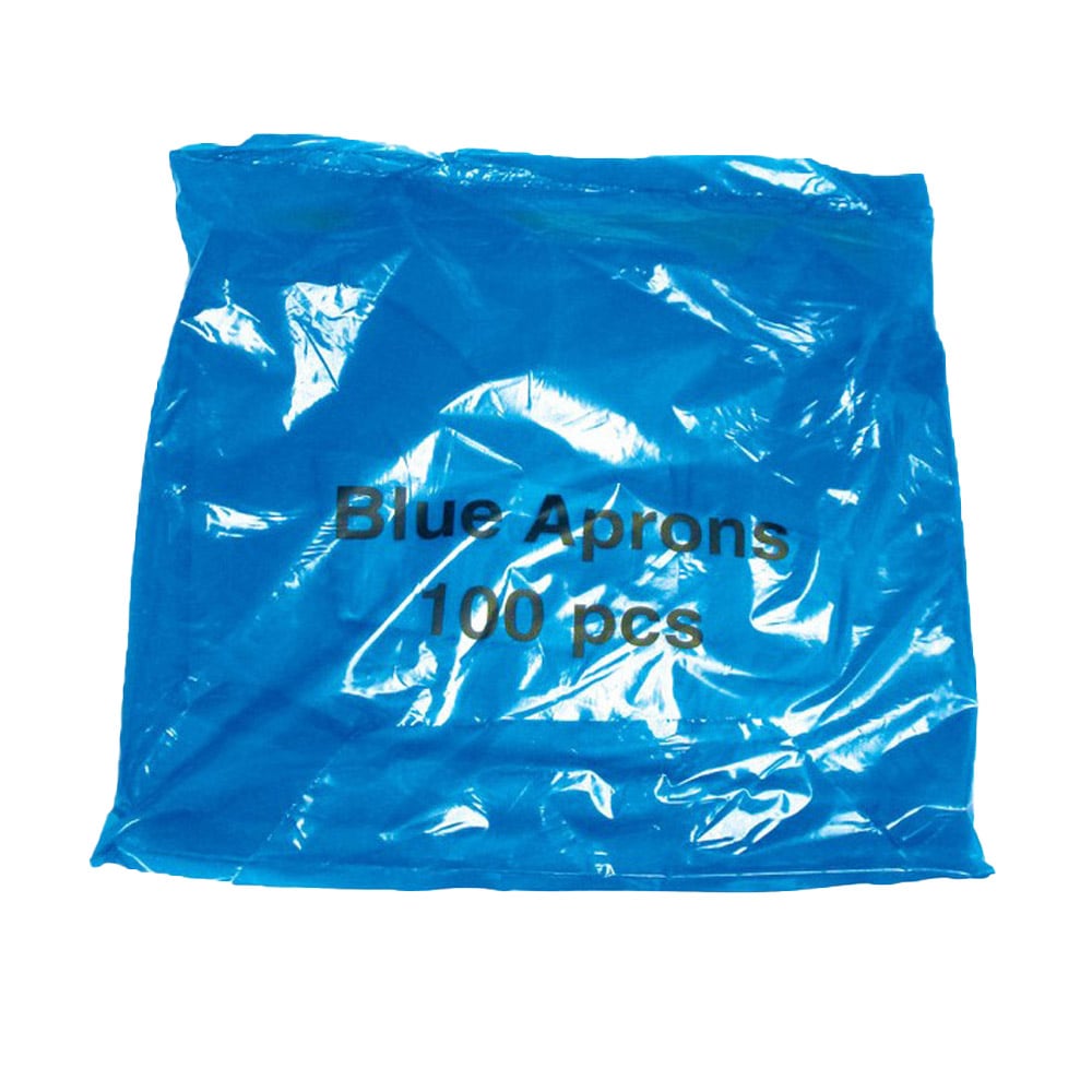 Blue Disposable Polythene Aprons - Pack of 100